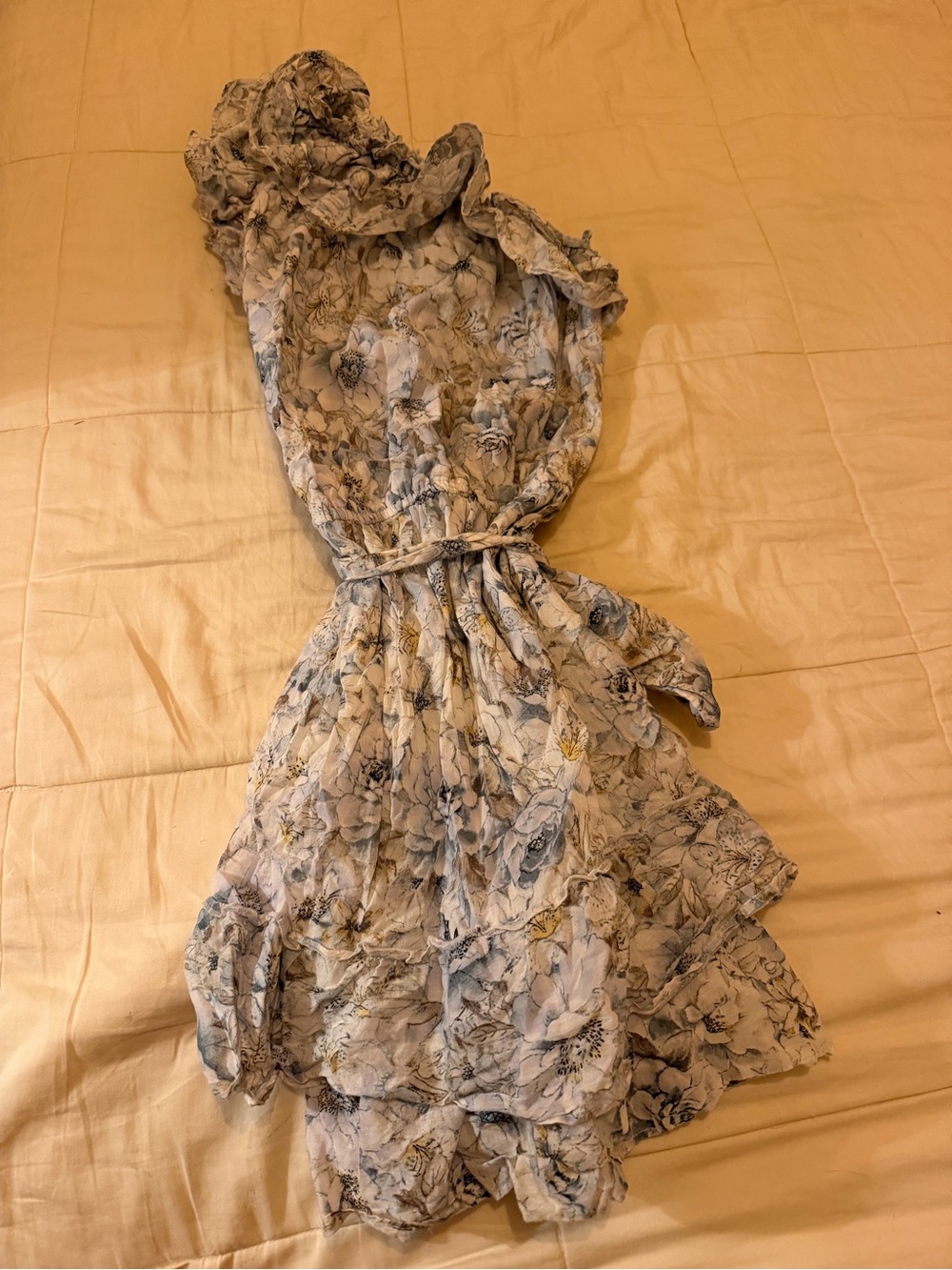 Happy x nature ruffle one shoulder dress